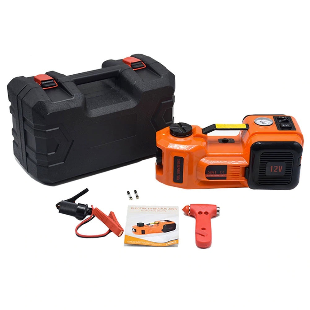 Elektrisk domkraft - 12 V - 5 t - Set för hjulbyte - Multifunktionell